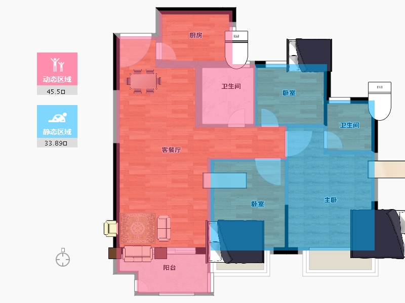 浙江省-湖州市-宏元府-71.19-户型库-动静分区