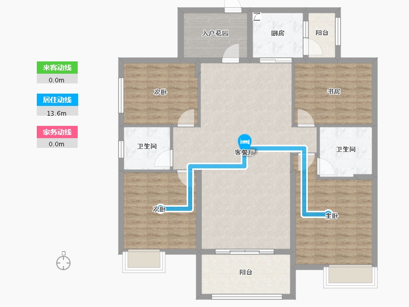 湖南省-永州市-森林壹品-120.00-户型库-动静线