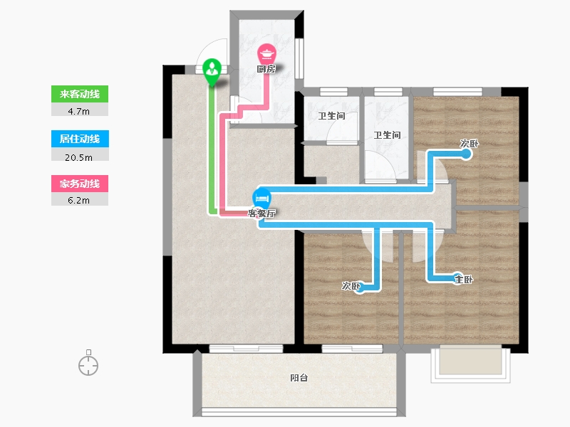 湖北省-宜昌市-金亚东湖书院-78.66-户型库-动静线