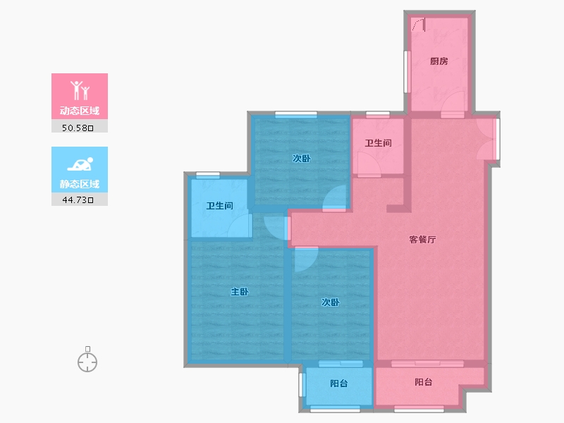 河北省-廊坊市-远洋光华城-84.39-户型库-动静分区