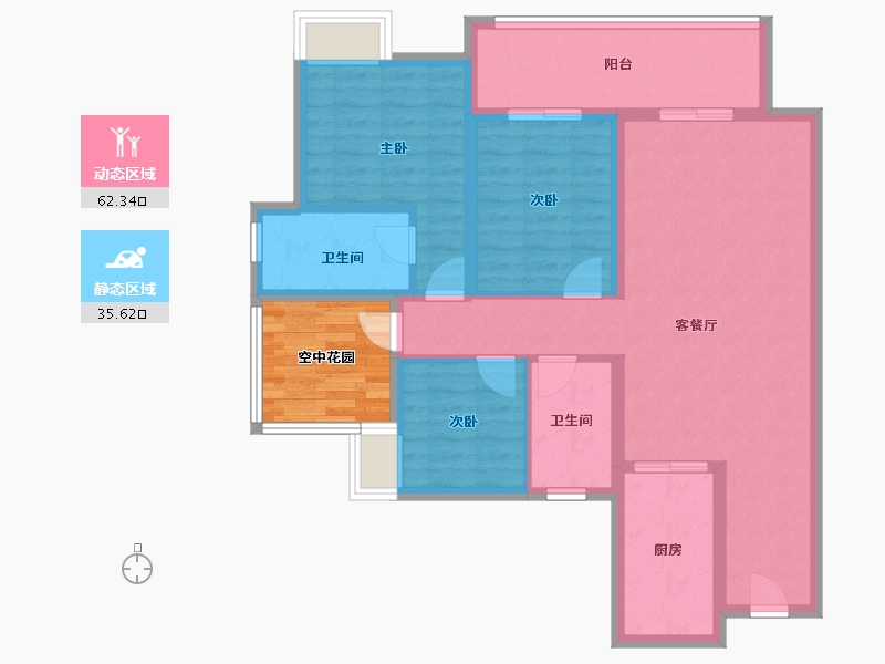 广东省-湛江市-保利海上大都汇-93.61-户型库-动静分区