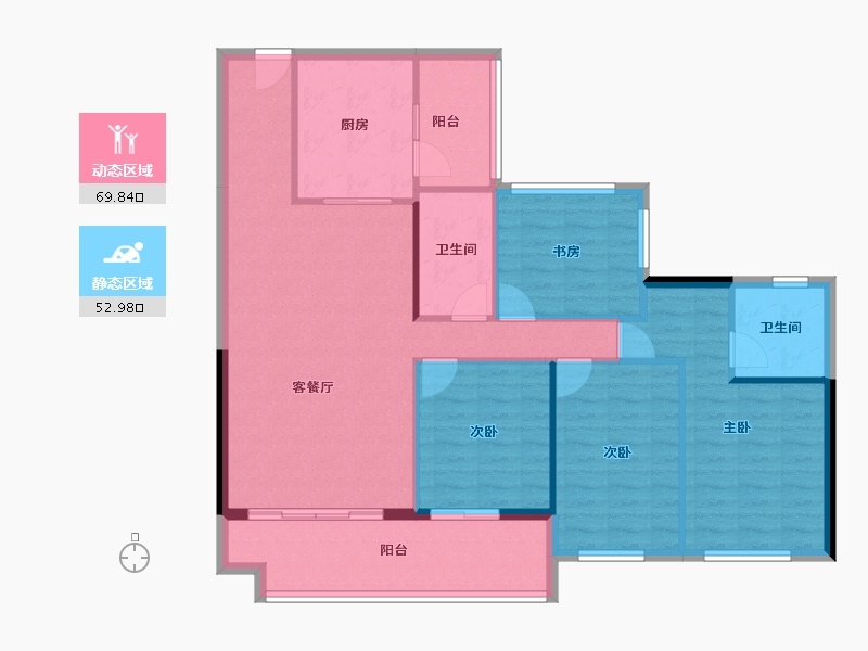 四川省-遂宁市-碧桂园天玺-111.94-户型库-动静分区