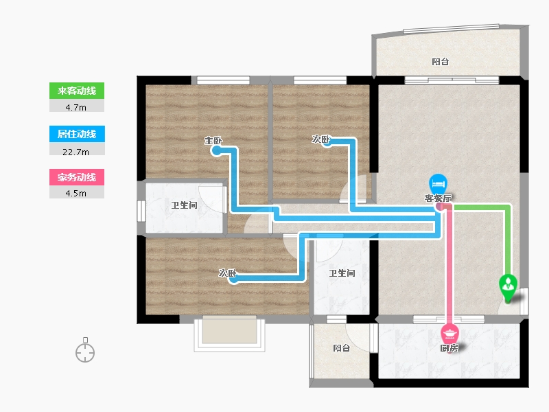 海南省-海口市-隆德清泉上城-87.94-户型库-动静线