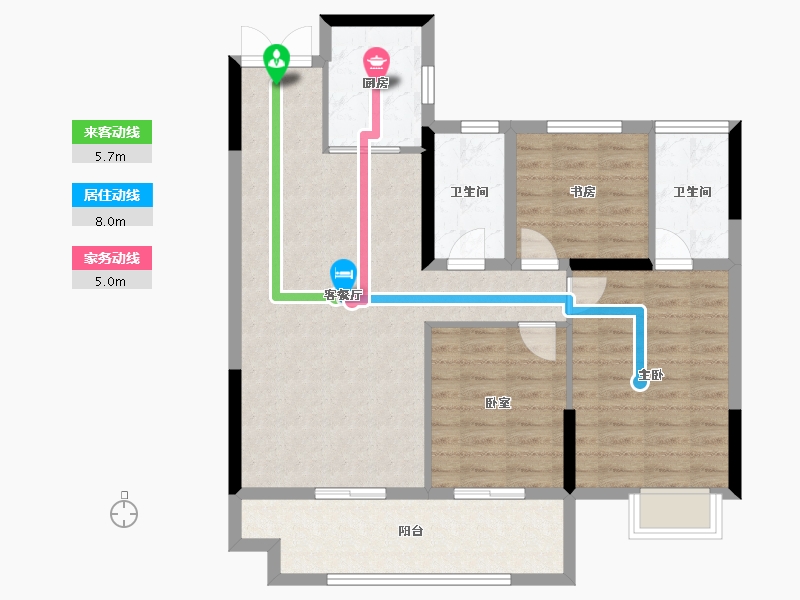 湖北省-黄冈市-中港水岸新城-91.03-户型库-动静线