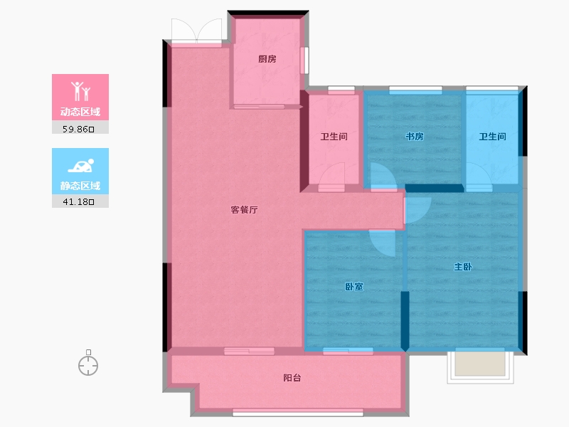 湖北省-黄冈市-中港水岸新城-91.03-户型库-动静分区