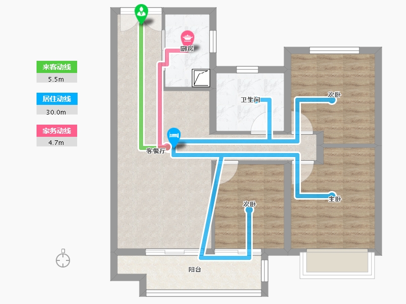 河北省-廊坊市-远洋光华城-72.52-户型库-动静线