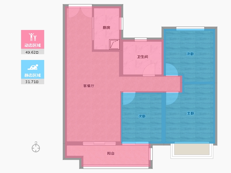 河北省-廊坊市-远洋光华城-72.52-户型库-动静分区