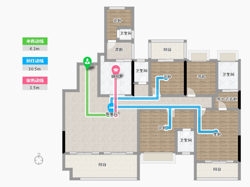 湖南省-衡阳市-星美CCPARK新外滩-168.93-户型库-动静线