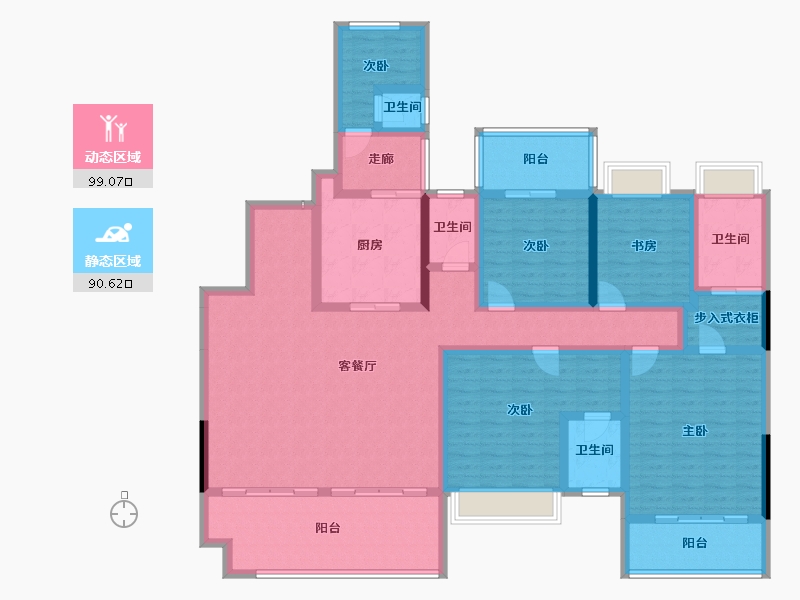 湖南省-衡阳市-星美CCPARK新外滩-168.93-户型库-动静分区