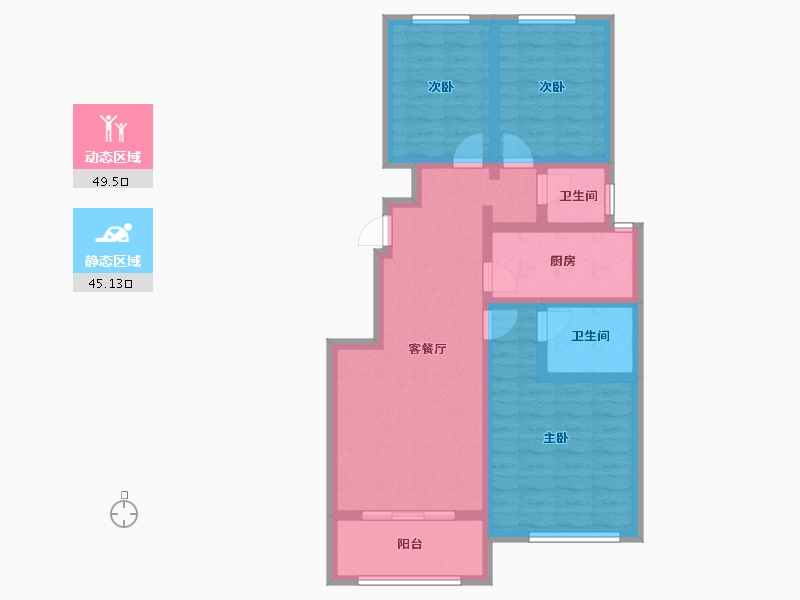 河北省-廊坊市-京安府-83.11-户型库-动静分区