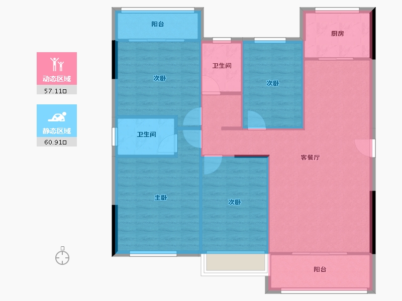 贵州省-毕节市-万晟阳光城-108.15-户型库-动静分区