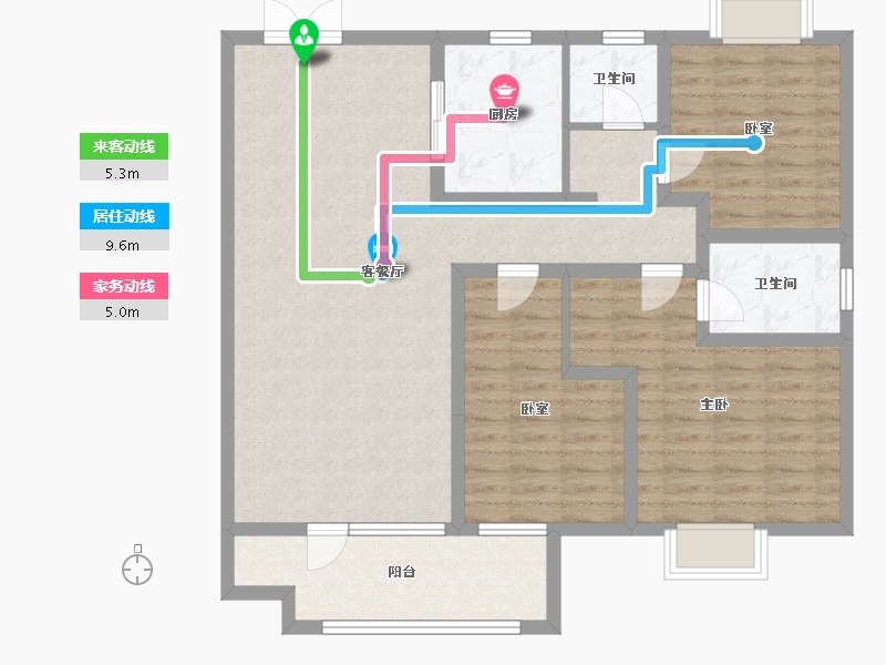 湖北省-黄冈市-铁投·书香林语-107.58-户型库-动静线