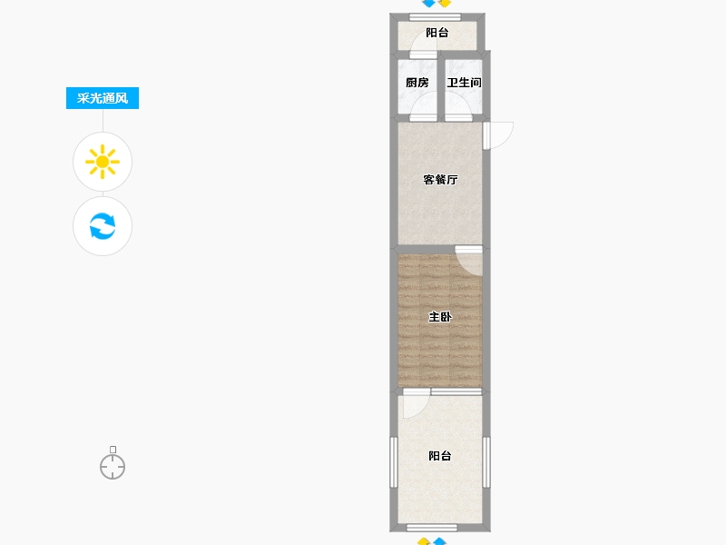 陕西省-宝鸡市-合力·西润南山-42.12-户型库-采光通风