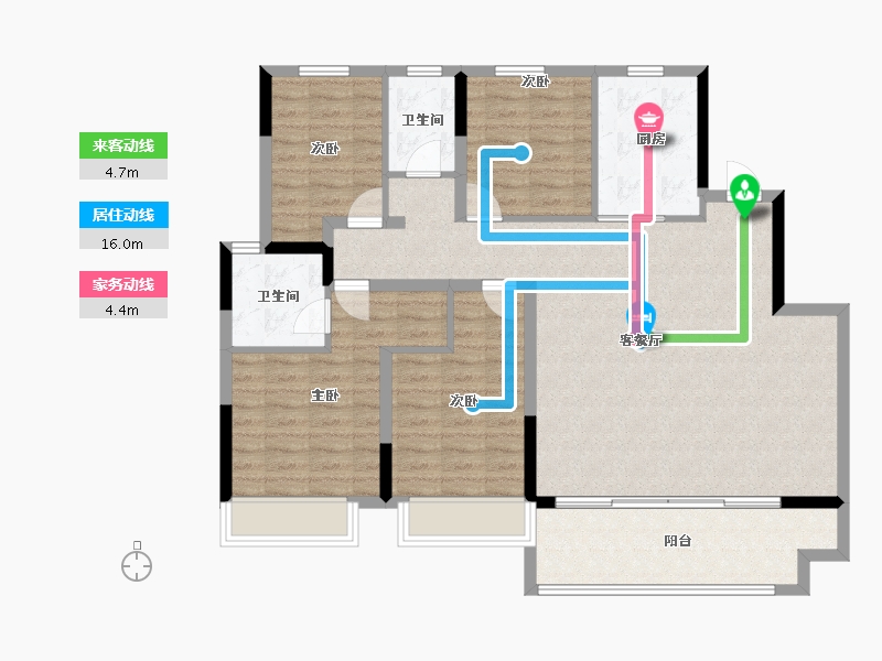 河南省-安阳市-滑县正商兰庭华府-113.20-户型库-动静线