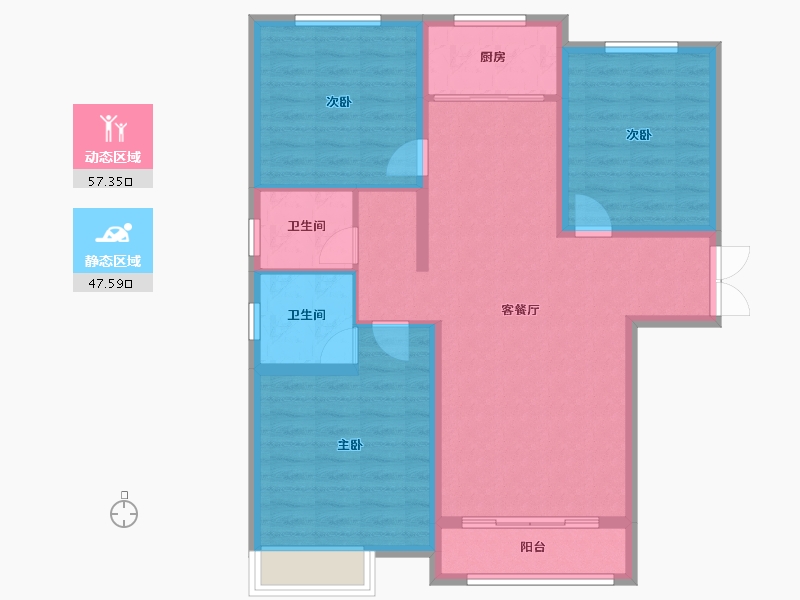 河北省-廊坊市-嘉都TIME-94.59-户型库-动静分区