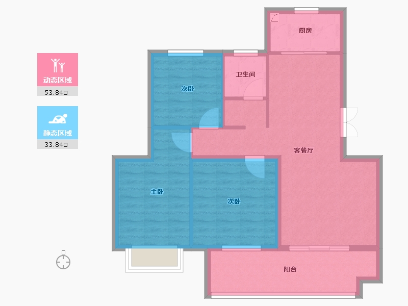 安徽省-安庆市-云海华庭-78.49-户型库-动静分区