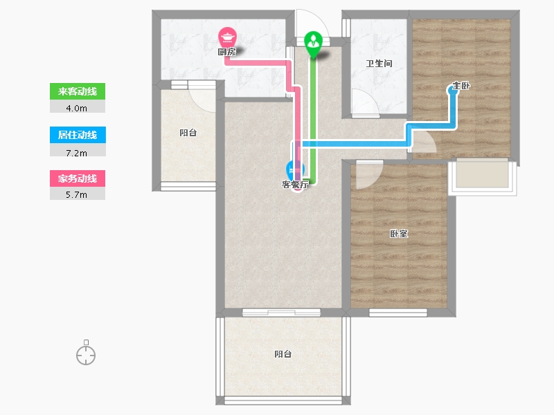 湖南省-株洲市-星合湘水湾-71.64-户型库-动静线