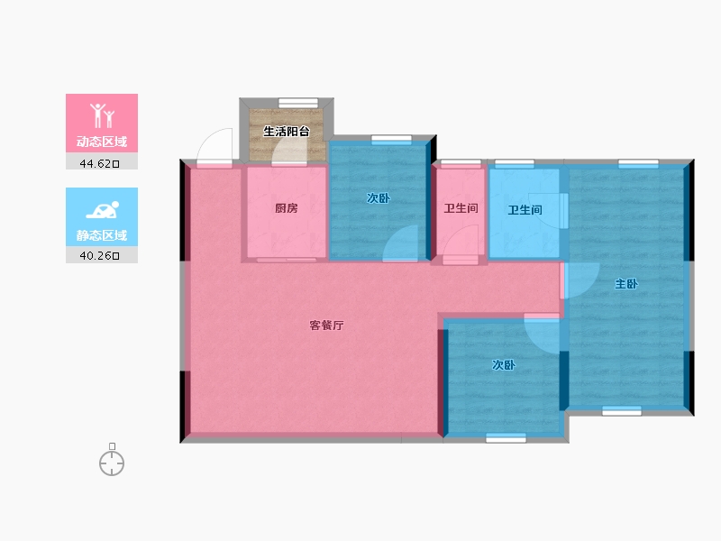 四川省-巴中市-云城书香美邸-79.07-户型库-动静分区