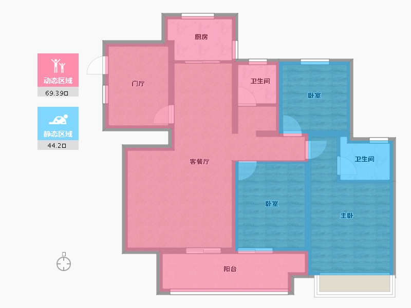 河南省-安阳市-万达广场天和-100.79-户型库-动静分区