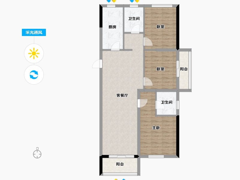 河南省-开封市-开封玉园-92.00-户型库-采光通风