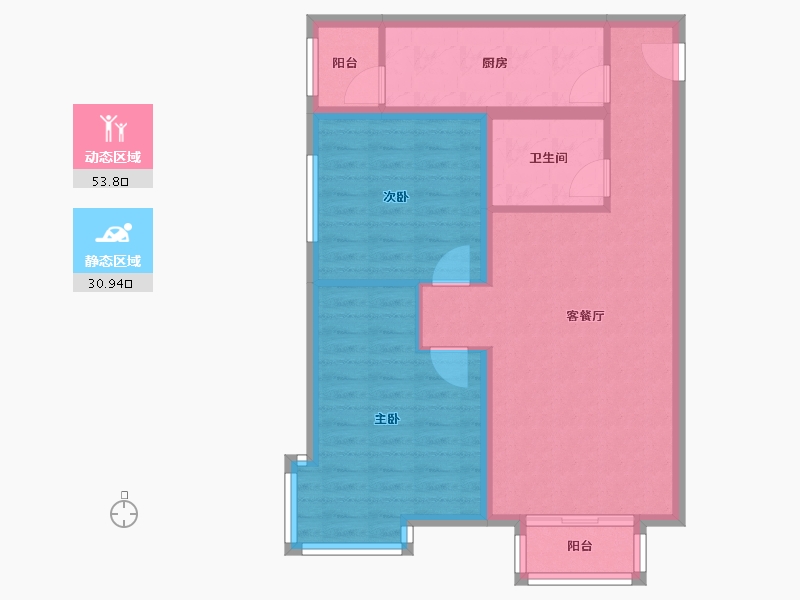 河北省-廊坊市-嘉都TIME-75.80-户型库-动静分区