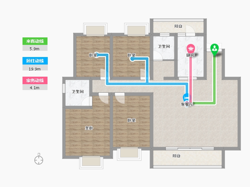 贵州省-黔西南布依族苗族自治州-将台营公园-126.63-户型库-动静线