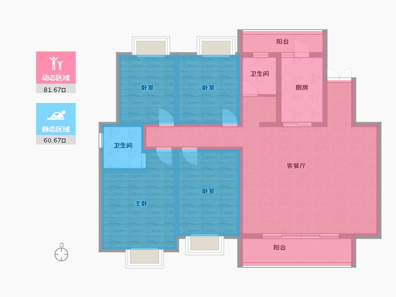 贵州省-黔西南布依族苗族自治州-将台营公园-126.63-户型库-动静分区