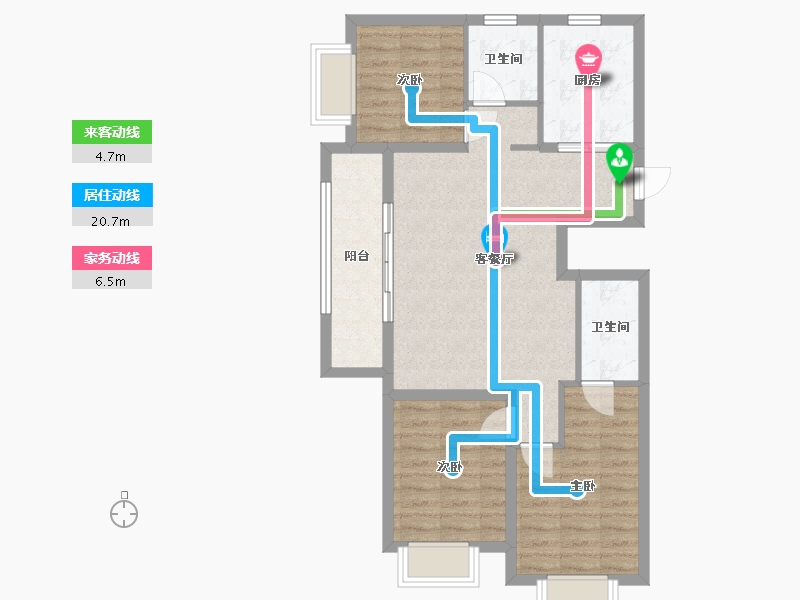 河南省-郑州市-万科大都会五期-87.50-户型库-动静线