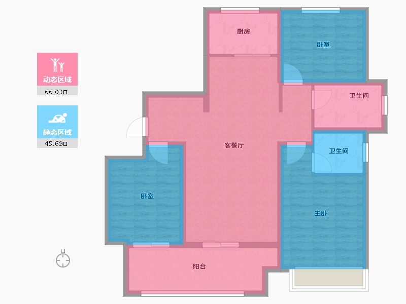 河南省-安阳市-万达广场天和-100.00-户型库-动静分区