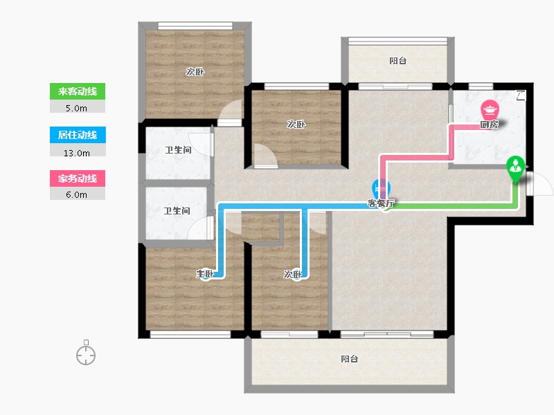 广东省-汕头市-龙光逸景阳光嘉府-107.17-户型库-动静线