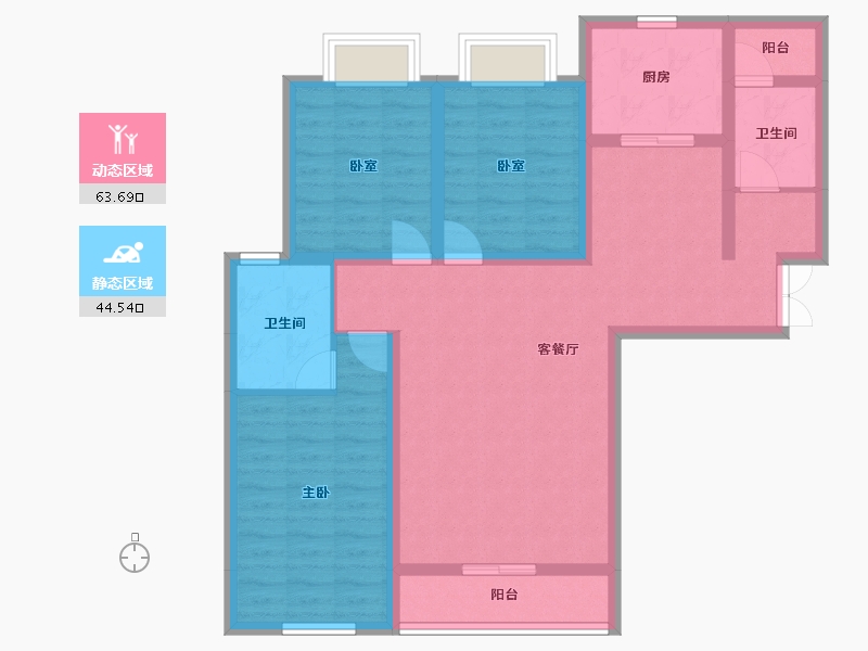 贵州省-黔西南布依族苗族自治州-将台营公园-95.92-户型库-动静分区