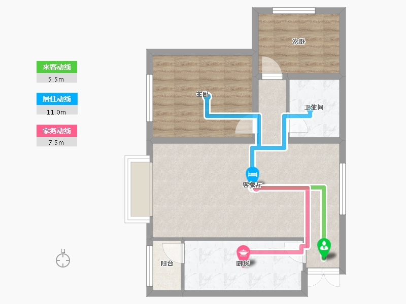 河北省-廊坊市-嘉都TIME-66.40-户型库-动静线