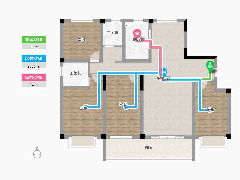 安徽省-安庆市-广源·城央壹品-116.78-户型库-动静线