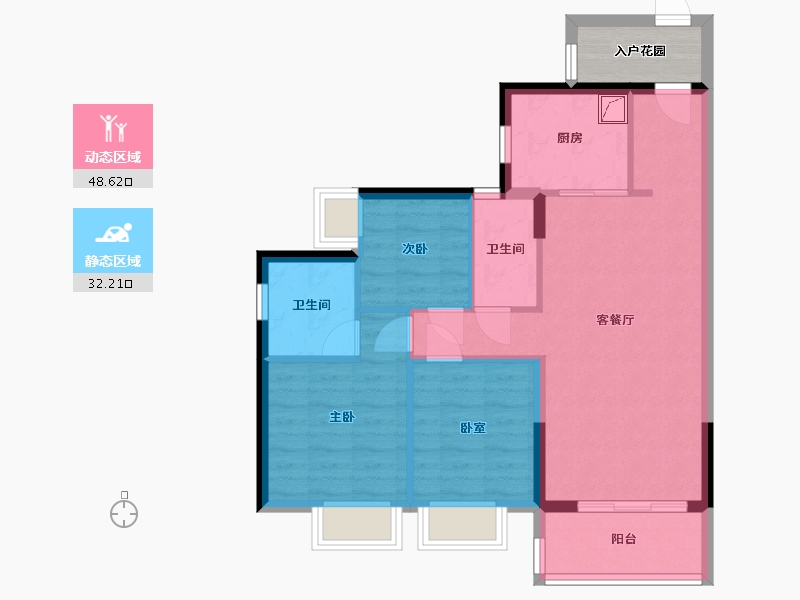 广东省-广州市-时代印记(广州)-79.67-户型库-动静分区