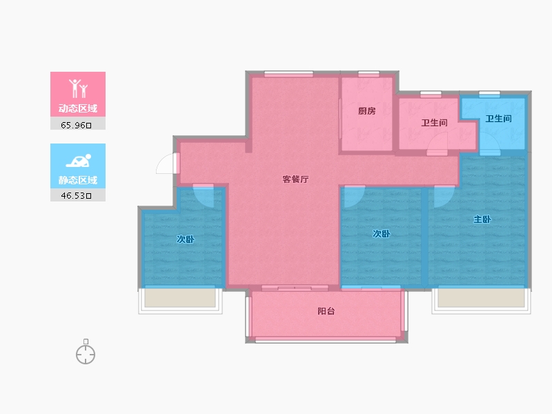 河南省-安阳市-万达广场天和-101.60-户型库-动静分区