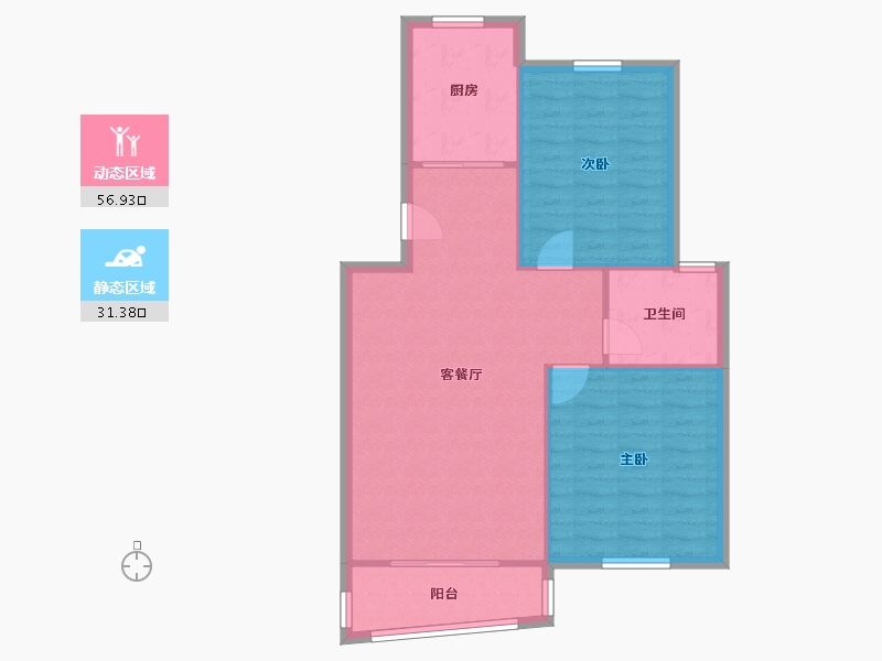 山东省-青岛市-新城公寓-81.15-户型库-动静分区