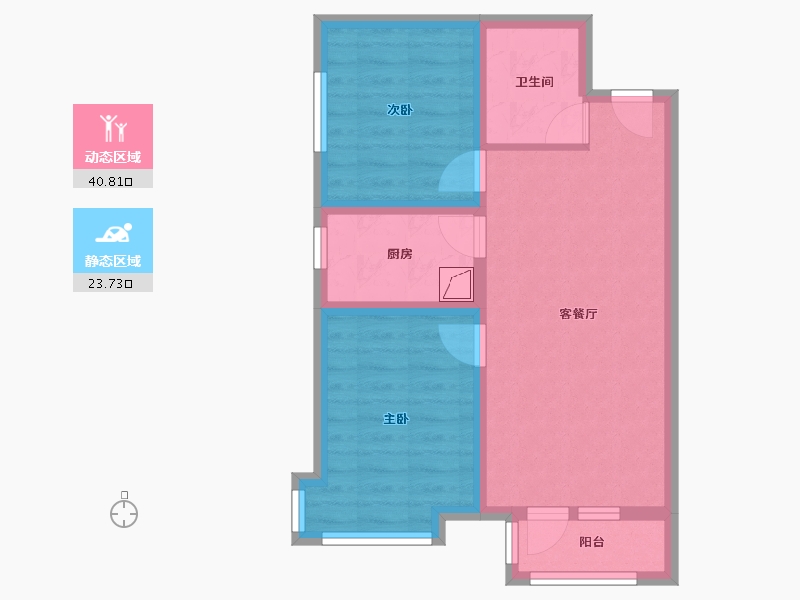 河北省-廊坊市-嘉都TIME-56.42-户型库-动静分区