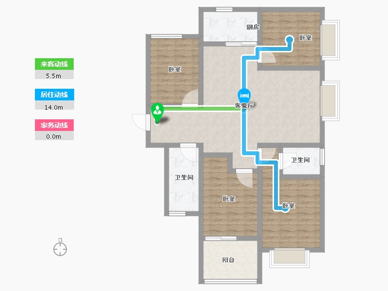 河南省-鹤壁市-诚城玫瑰园-106.41-户型库-动静线