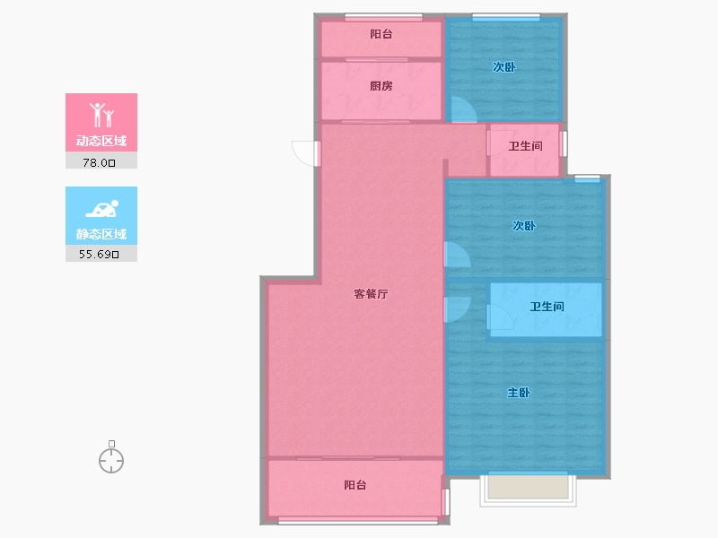 湖北省-黄冈市-梅浦小区-123.50-户型库-动静分区