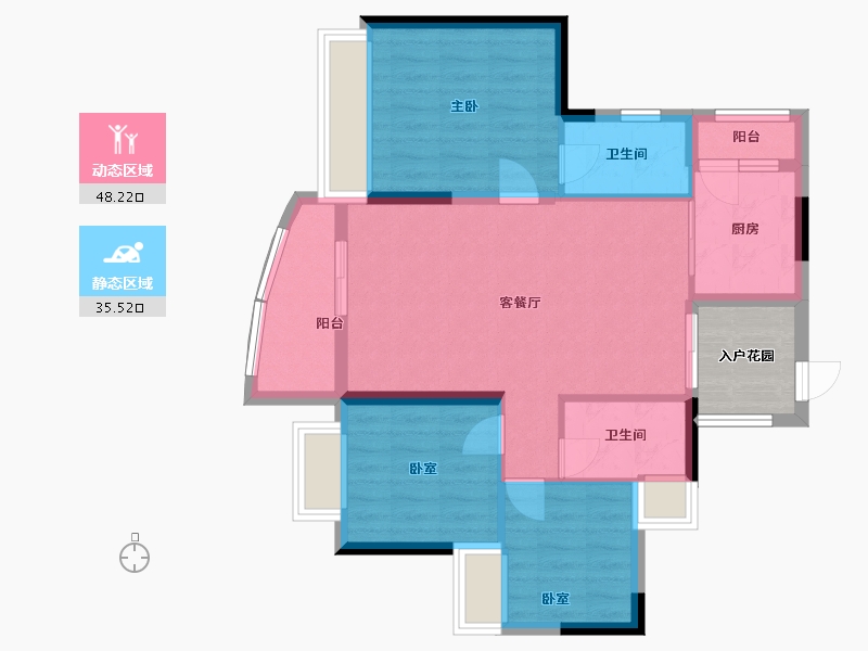 广东省-佛山市-君御海城-82.95-户型库-动静分区