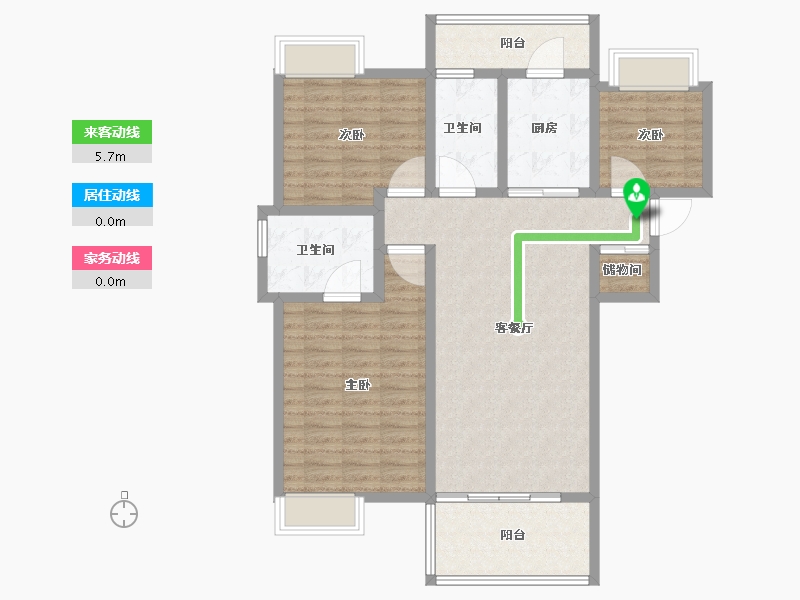 湖北省-黄冈市-皇家御府-101.61-户型库-动静线