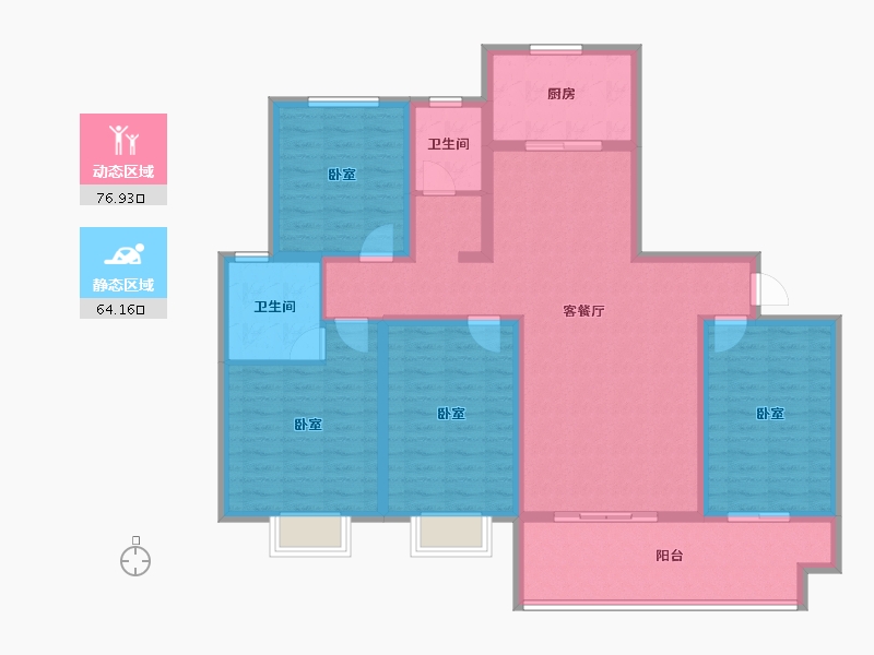 河南省-开封市-兰考仟禧华府-126.40-户型库-动静分区