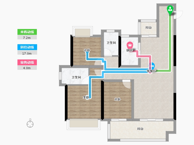 湖北省-黄冈市-和·悦府-95.93-户型库-动静线