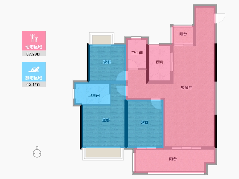 湖北省-黄冈市-和·悦府-95.93-户型库-动静分区