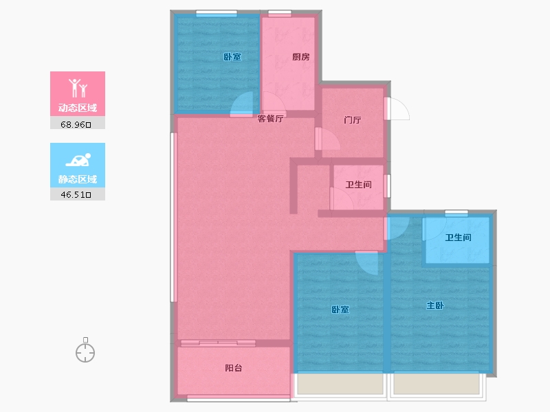 河南省-安阳市-万达广场天和-103.20-户型库-动静分区