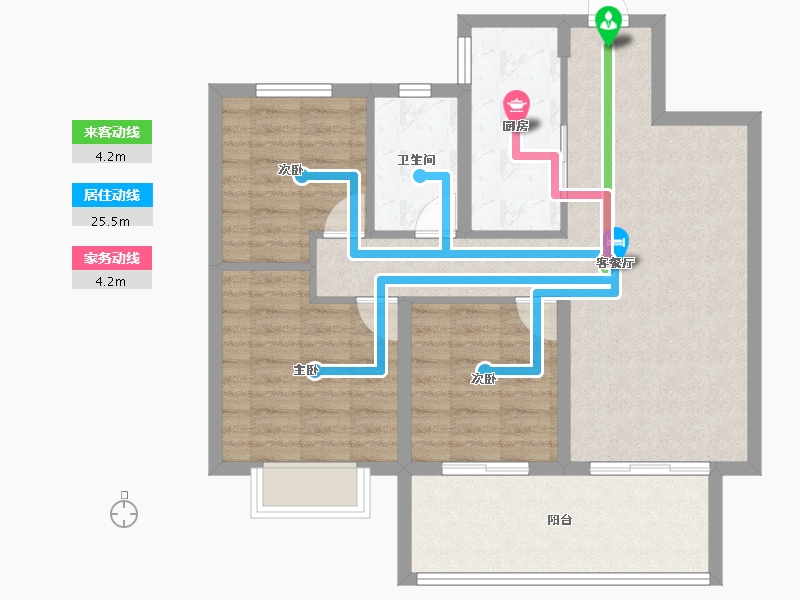 江苏省-淮安市-建华观园6期-82.57-户型库-动静线