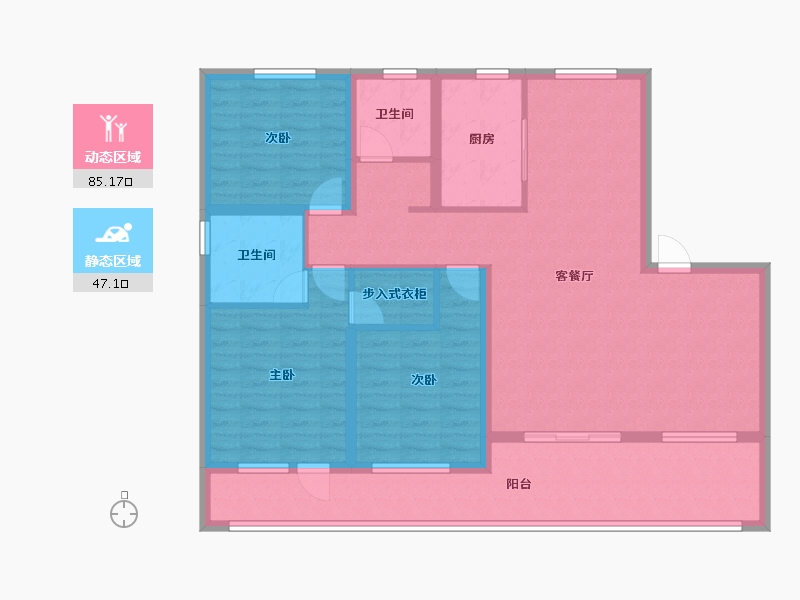 山东省-威海市-正弘山语小区-118.00-户型库-动静分区