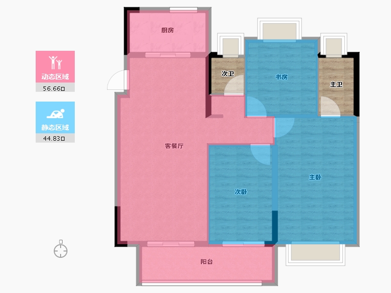 湖北省-宜昌市-金亚东湖书院-99.52-户型库-动静分区