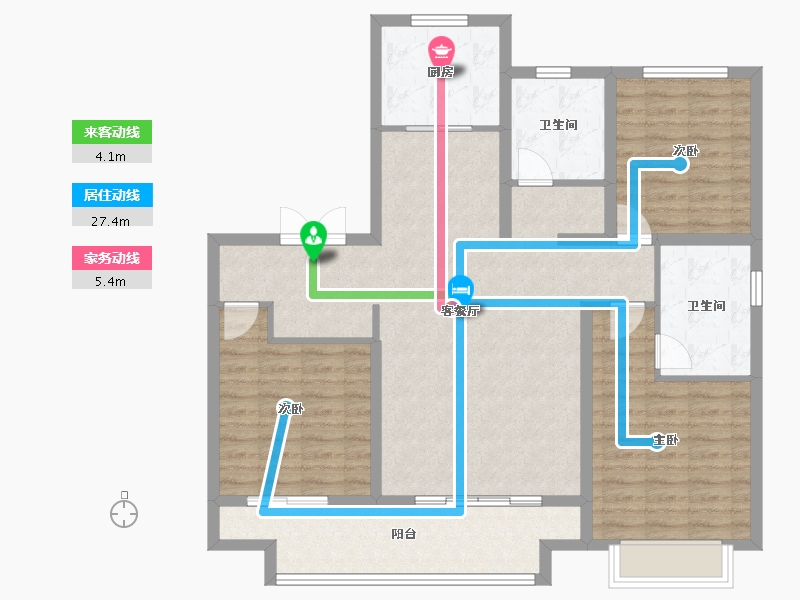 河北省-衡水市-泰达铂瑞府-112.01-户型库-动静线