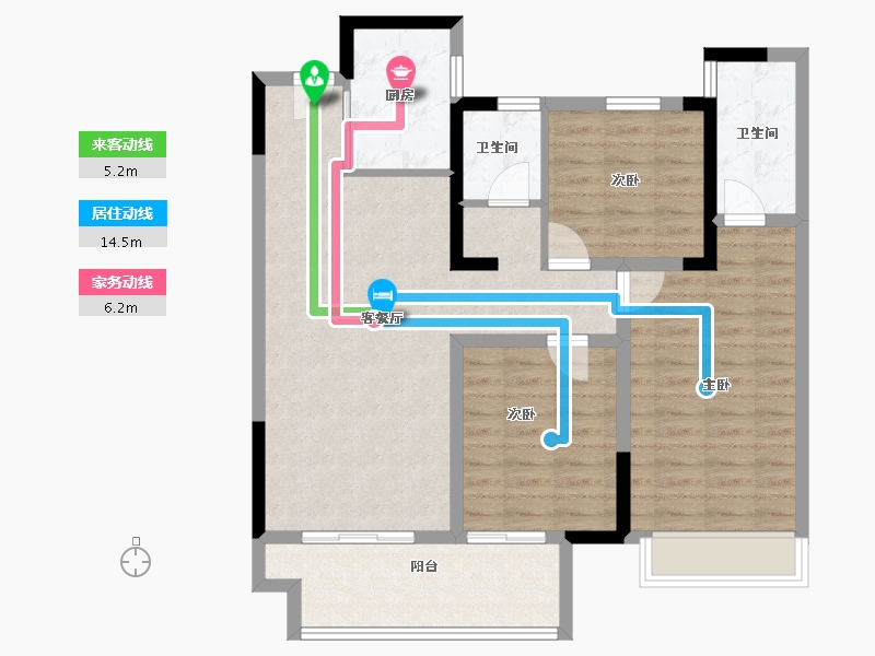 河南省-安阳市-滑县正商兰庭华府-91.99-户型库-动静线